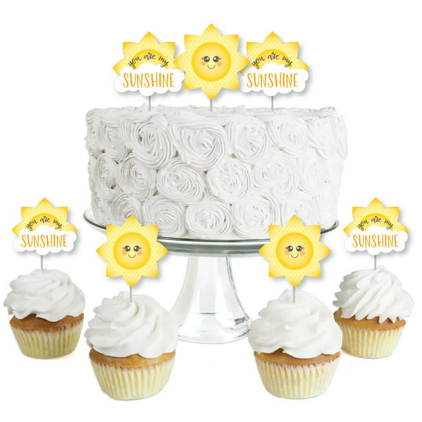 Sparkling Premium Double Sided Glitter Duckling GOLD Cupcake Topper Baby Shower